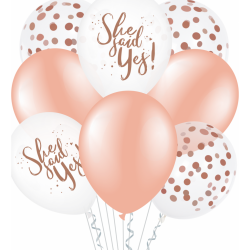 Set 8 baloane petrecerea burlacitelor She said yes