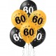 Set 10 baloane 60 ani negru si auriu 30cm Set 10 baloane 60 ani negru si auriu 30cm