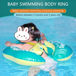 Colac inot pentru bebelusi si copii, Material PVC ecologic, cu suport burtica si bretele, Design de protectie multipla potrivit inot bebelusi 2-6 ani, Albastru