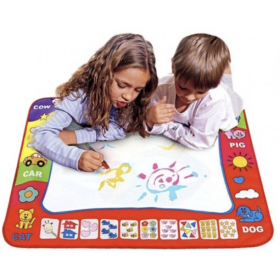 Covoras pentru desen cu apa, 78x58 cm si 2 markere pentru apa