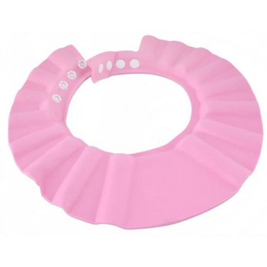 Protejeaza-ti copilul in timpul spalarii parului cu Protectia cap pentru baie de culoare roz