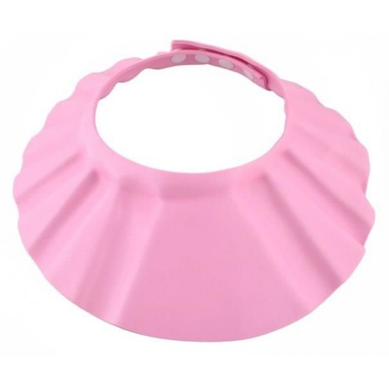 Protejeaza-ti copilul in timpul spalarii parului cu Protectia cap pentru baie de culoare roz