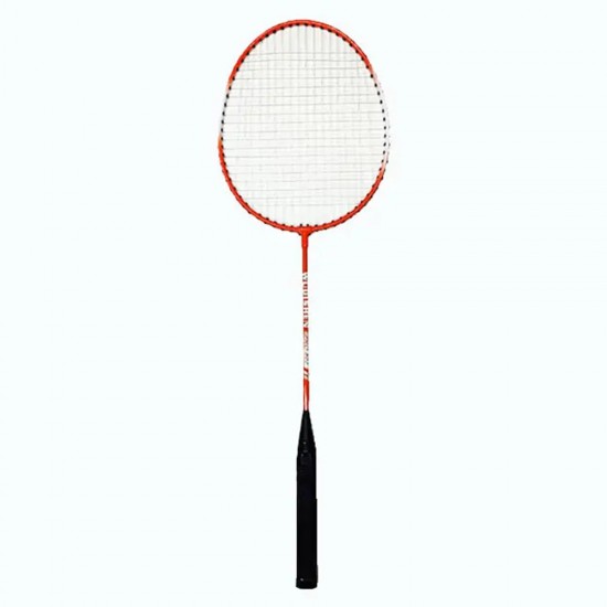 Set 2 Palete Badminton Cadru Din Aluminiu Pro cu 1 Fluturas Portocaliu