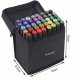 Set 40 markere pe baza de alcool, multicolor, cu doua fete Set 40 markere pe baza de alcool, multicolor, cu doua fete