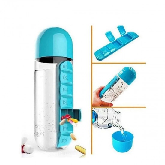 Sticla cu oganizator pentru medicamente, volum 600 ml, 7 compartimente Sticla cu oganizator pentru medicamente, volum 600 ml, 7 compartimente