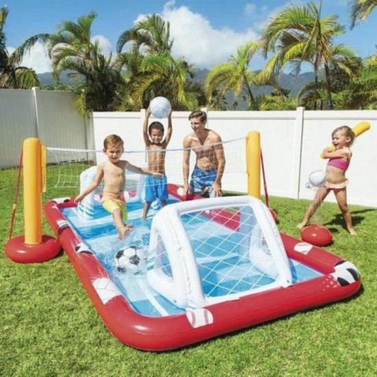 Set gonflabil de joaca pentru copii la balaceala Intex 470L - 325x267x102cm Set gonflabil de joaca pentru copii la balaceala Intex 470L - 325x267x102cm