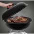 Gratar rotund negru cu capac Algon - 34 CM