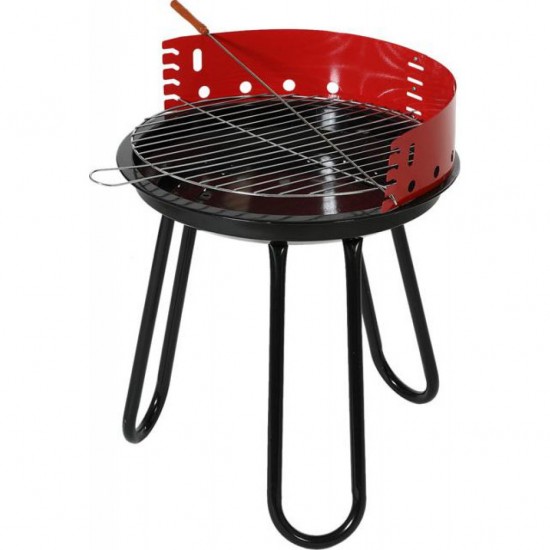 Gratar rotund rosu - 44x44x56cm Gratar rotund rosu - 44x44x56cm