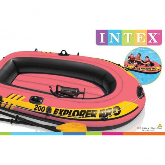Barca gonflabila explorer 200 Intex 196x102x33cm Barca gonflabila explorer 200 Intex 196x102x33cm