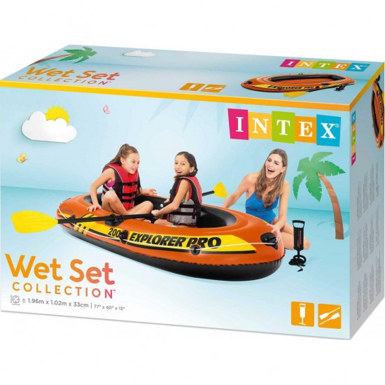 Barca gonflabila explorer 200 Intex 196x102x33cm Barca gonflabila explorer 200 Intex 196x102x33cm