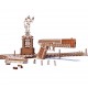 Puzzle 3D mecanic din lemn poligon de tragere Puzzle 3D mecanic din lemn poligon de tragere
